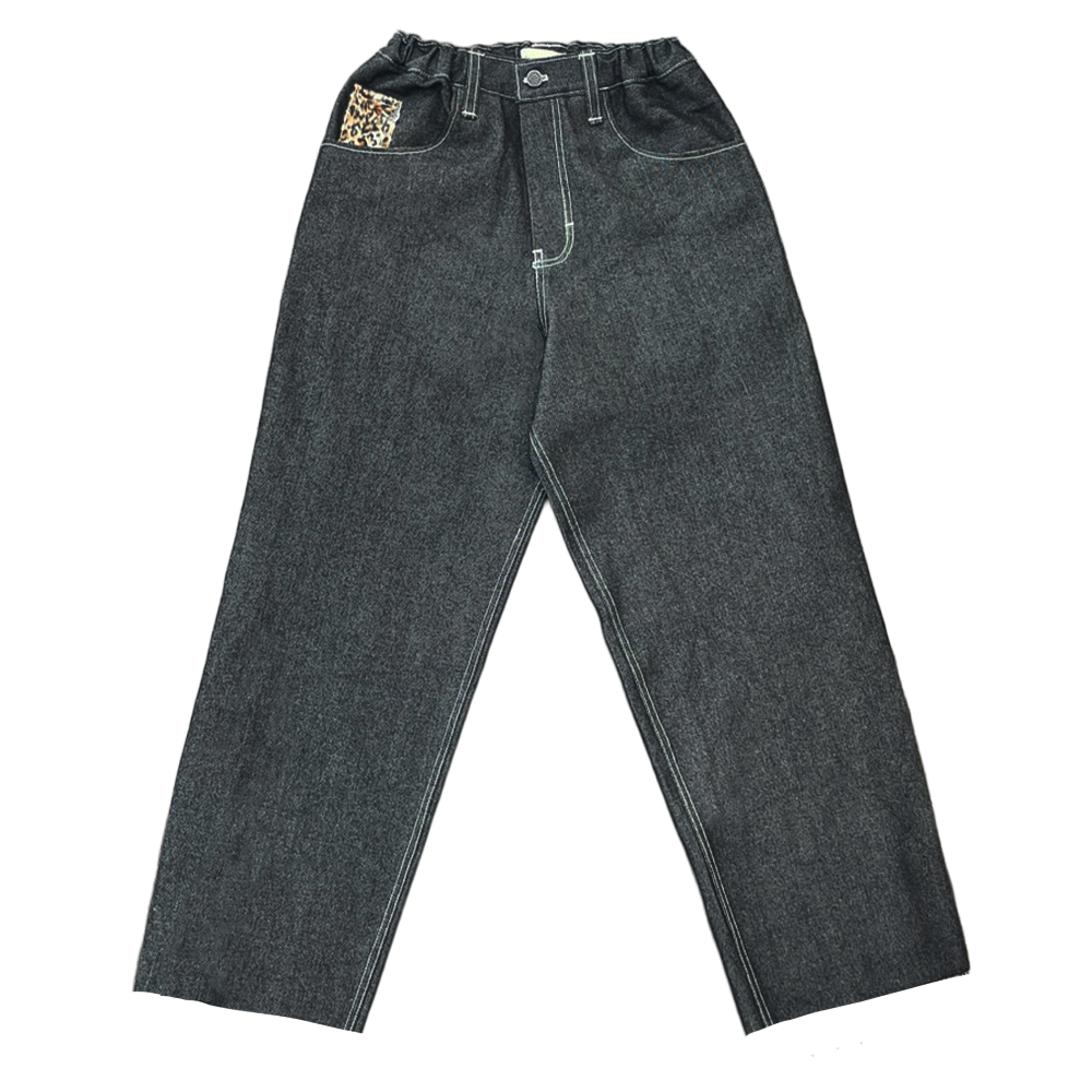 Pantalon baggy jean noir Jean’s Tonik – fait main dans les Vosges