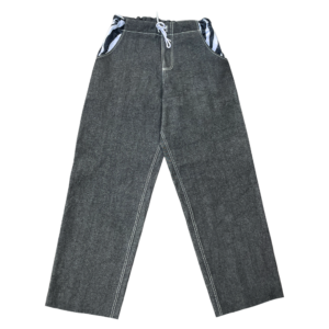 Pantalon baggy jean noir Jean’s Tonik – coupe large fait main